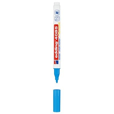 Edding 4085 likit Tebeşir Kalemi Yuvarlak Uç  1-2 mm  Açık Mavi