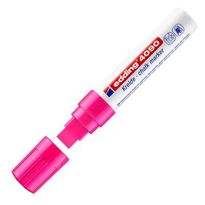 Edding 4090 likit Tebeşir Kalemi Kesik Uç 4-15 mm Fosforlu Pembe
