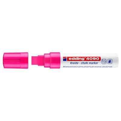 Edding 4090 likit Tebeşir Kalemi Kesik Uç 4-15 mm Fosforlu Pembe