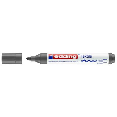Edding 4500 Tekstil Markörü Yuvarlak Uç 2-3 mm Gri