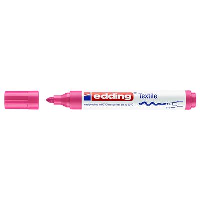 Edding 4500 Tekstil Markörü Yuvarlak Uç 2-3 mm Fosforlu Pembe