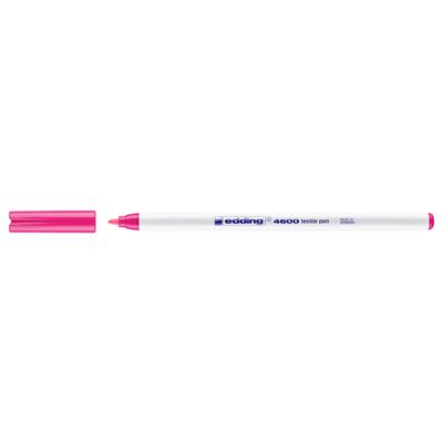 Edding 4600 Tekstil Kalemi Yuvarlak Uç 1 mm Fosfor Fosforlu Pembe