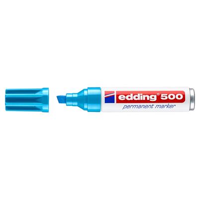 Edding 500 Permanent Marko¨r Kesik Uç 2-7 mm Açık  Açık Mavi