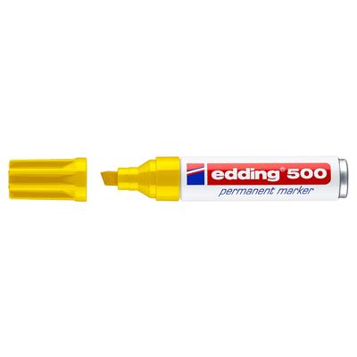 Edding 500 Permanent Markör Kesik Uç 2-7 mm Sarı