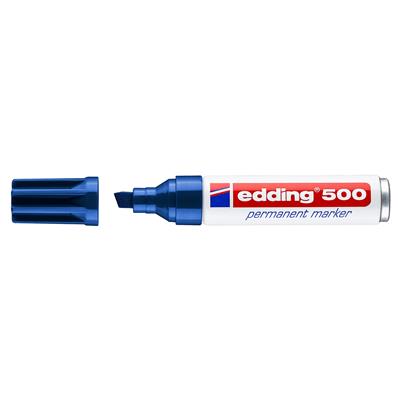 Edding 500 Permanent Markör Kesik Uç 2-7 mm Mavi