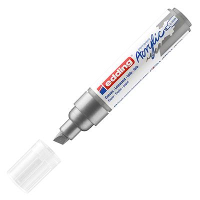 Edding 5000 Kalın Uçlu Akrilik Markör Kesik Uç 5-10 mm Gümüş Mat