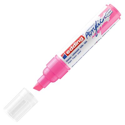 Edding 5000 Kalın Uçlu Akrilik Markör Kesik Uç 5-10 mm Fosforlu Pembe
