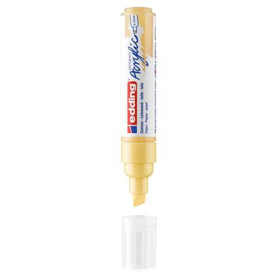 Edding 5000 Kalın Uçlu Akrilik Markör Kesik Uç 5-10 mm Pastel Sarı Mat