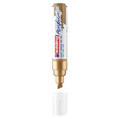 Edding 5000 Kalın Uçlu Akrilik Markör Kesik Uç 5-10 mm Altın Mat