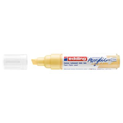 Edding 5000 Kalın Uçlu Akrilik Markör Kesik Uç 5-10 mm Pastel Sarı Mat