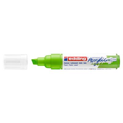 Edding 5000 Kalın Uçlu Akrilik Markör Kesik Uç 5-10 mm Sarı Yeşil Mat