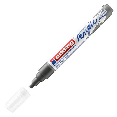 Edding 5100 Orta Uçlu Akrilik Markör Yuvarlak Uç 2-3 mm Antrasit Mat