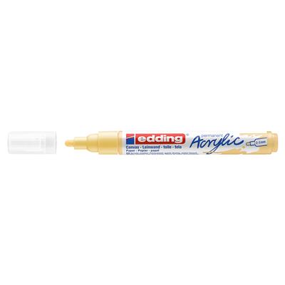 Edding 5100 Orta Uçlu Akrilik Markör Yuvarlak Uç 2-3 mm Pastel Sarı Mat