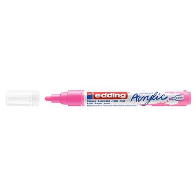 Edding 5100 Orta Uçlu Akrilik Markör Yuvarlak Uç 2-3 mm Fosforlu Pembe