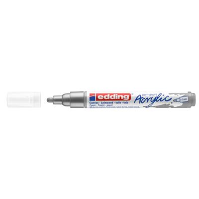 Edding 5100 Orta Uçlu Akrilik Markör Yuvarlak Uç 2-3 mm Gümüş Mat