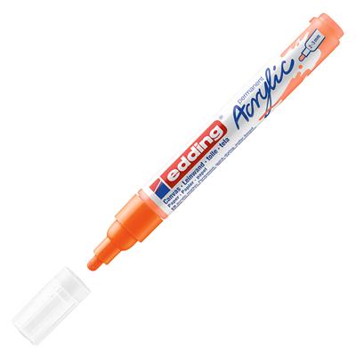 Edding 5100 Orta Uçlu Akrilik Markör Yuvarlak Uç 2-3 mm Fosforlu Turuncu