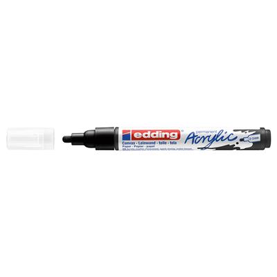 Edding 5100 Orta Uçlu Akrilik Markör Yuvarlak Uç 2-3 mm Siyah Mat