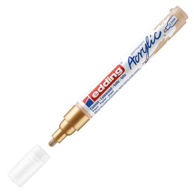 Edding 5100 Orta Uçlu Akrilik Markör Yuvarlak Uç 2-3 mm Altın Mat