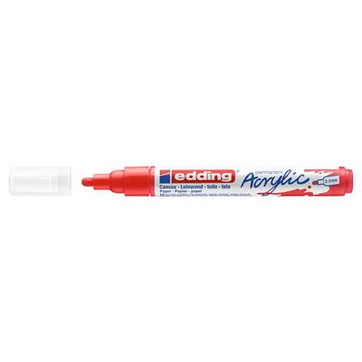 Edding 5100 Orta Uçlu Akrilik Markör Yuvarlak Uç 2-3 mm Trafik Kırmızı Mat