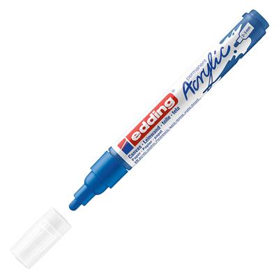 Edding 5100 Orta Uçlu Akrilik Markör Yuvarlak Uç 2-3 mm Anzer Mavi Mat