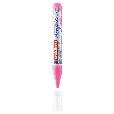 Edding 5100 Orta Uçlu Akrilik Markör Yuvarlak Uç 2-3 mm Fosforlu Pembe