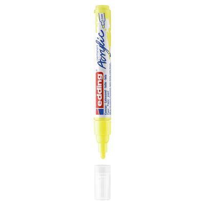 Edding 5100 Orta Uçlu Akrilik Markör Yuvarlak Uç 2-3 mm Fosforlu Sarı