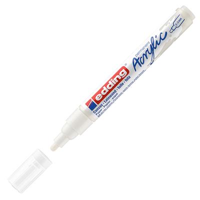 Edding 5100 Orta Uçlu Akrilik Markör Yuvarlak Uç 2-3 mm Trafik Beyaz Mat
