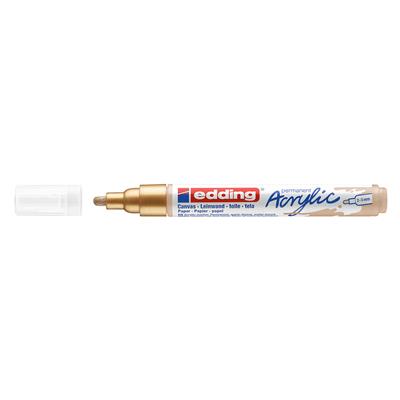 Edding 5100 Orta Uçlu Akrilik Markör Yuvarlak Uç 2-3 mm Altın Mat