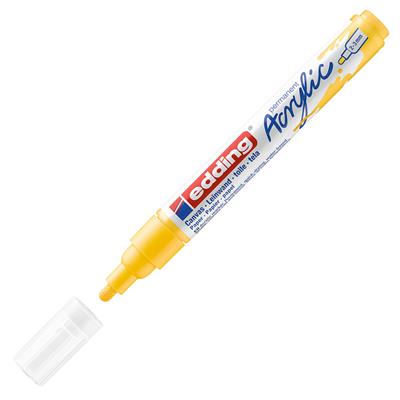 Edding 5100 Orta Uçlu Akrilik Markör Yuvarlak Uç 2-3 mm Trafik Sarı Mat