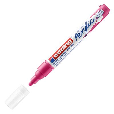 Edding 5100 Orta Uçlu Akrilik Markör Yuvarlak Uç 2-3 mm Telemagenta Mat