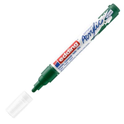 Edding 5100 Orta Uçlu Akrilik Markör Yuvarlak Uç 2-3 mm Yosun Yeşili Mat