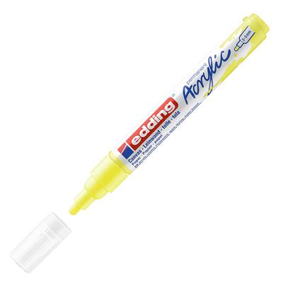 Edding 5100 Orta Uçlu Akrilik Markör Yuvarlak Uç 2-3 mm Fosforlu Sarı
