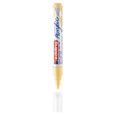 Edding 5100 Orta Uçlu Akrilik Markör Yuvarlak Uç 2-3 mm Pastel Sarı Mat