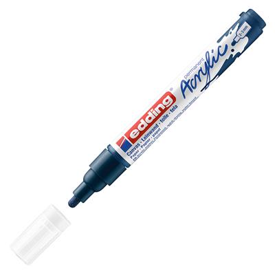 Edding 5100 Orta Uçlu Akrilik Markör Yuvarlak Uç 2-3 mm Gece Mavisi Mat