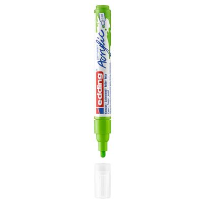 Edding 5100 Orta Uçlu Akrilik Markör Yuvarlak Uç 2-3 mm Sarı Yeşil Mat