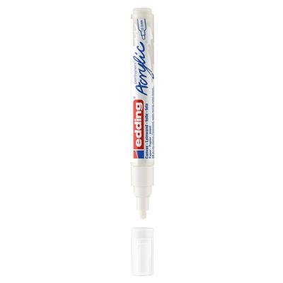 Edding 5100 Orta Uçlu Akrilik Markör Yuvarlak Uç 2-3 mm Trafik Beyaz Mat
