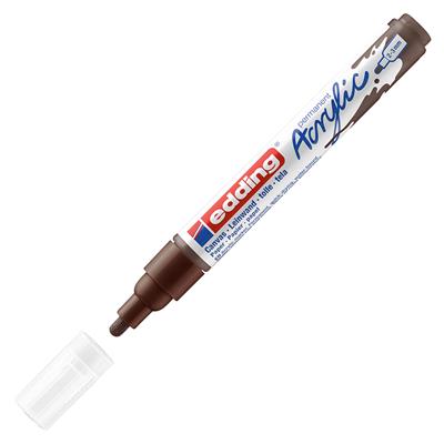 Edding 5100 Orta Uçlu Akrilik Markör Yuvarlak Uç 2-3 mm Çikolata Mat