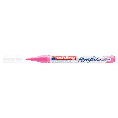 Edding 5300 İnce Uçlu Akrilik Markör Yuvarlak Uç 1-2 mm Fosforlu Pembe