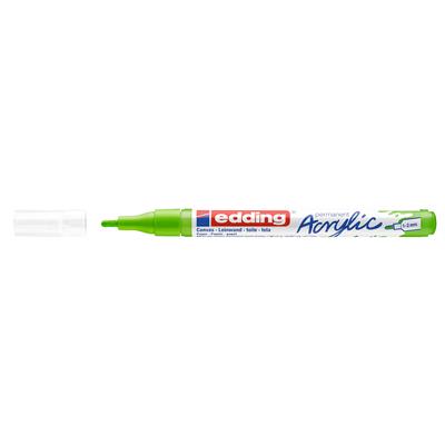 Edding 5300 İnce Uçlu Akrilik Markör Yuvarlak Uç 1-2 mm Sarı Yeşil Mat