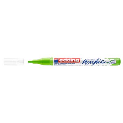 Edding 5300 İnce Uçlu Akrilik Markör Yuvarlak Uç 1-2 mm Sarı Yeşil Mat