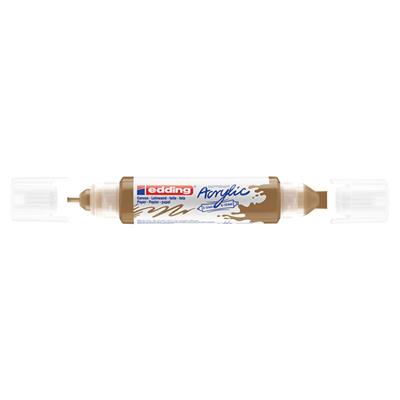 Edding 5400 Akrilik 3D Doubleliner Çift Uçlu Tüp  2-3 Ve 5-10 mm Altın Mat