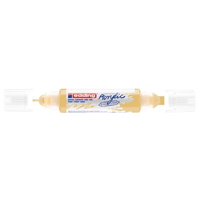 Edding 5400 Akrilik 3D Doubleliner Çift Uçlu Tüp  2-3 Ve 5-10 mm Pastel Sarı Mat