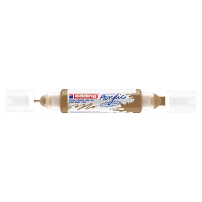 Edding 5400 Akrilik 3D Doubleliner Çift Uçlu Tüp  2-3 Ve 5-10 mm Altın Mat