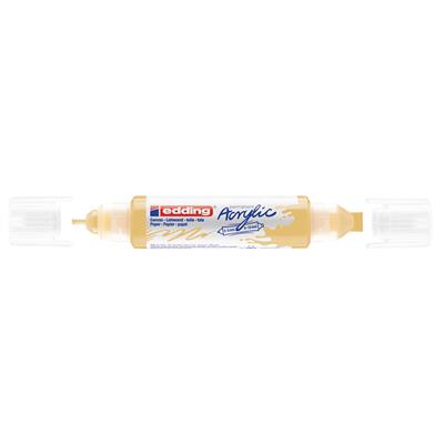 Edding 5400 Akrilik 3D Doubleliner Çift Uçlu Tüp  2-3 Ve 5-10 mm Pastel Sarı Mat