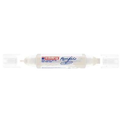 Edding 5400 Akrilik 3D Doubleliner Çift Uçlu Tüp  2-3 Ve 5-10 mm Trafik Beyaz Mat