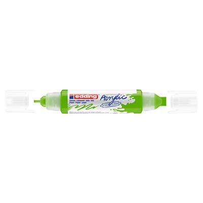 Edding 5400 Akrilik 3D Doubleliner Çift Uçlu Tüp  2-3 Ve 5-10 mm Sarı Yeşil Mat