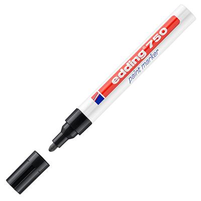 Edding 750 Tam Örtücü Boya Kalemi Yuvarlak Uç  2-4 mm Siyah