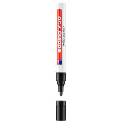 Edding 750 Tam Örtücü Boya Kalemi Yuvarlak Uç  2-4 mm Siyah