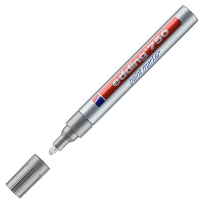 Edding 750 Tam Örtücü Boya Kalemi Yuvarlak Uç  2-4 mm Gümüş