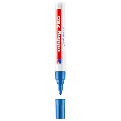 Edding 750 Tam Örtücü Boya Kalemi Yuvarlak Uç  2-4 mm Mavi